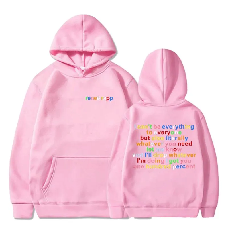 Men's Pullover Hoodie Long Sleeve Renee Rapp Everything To