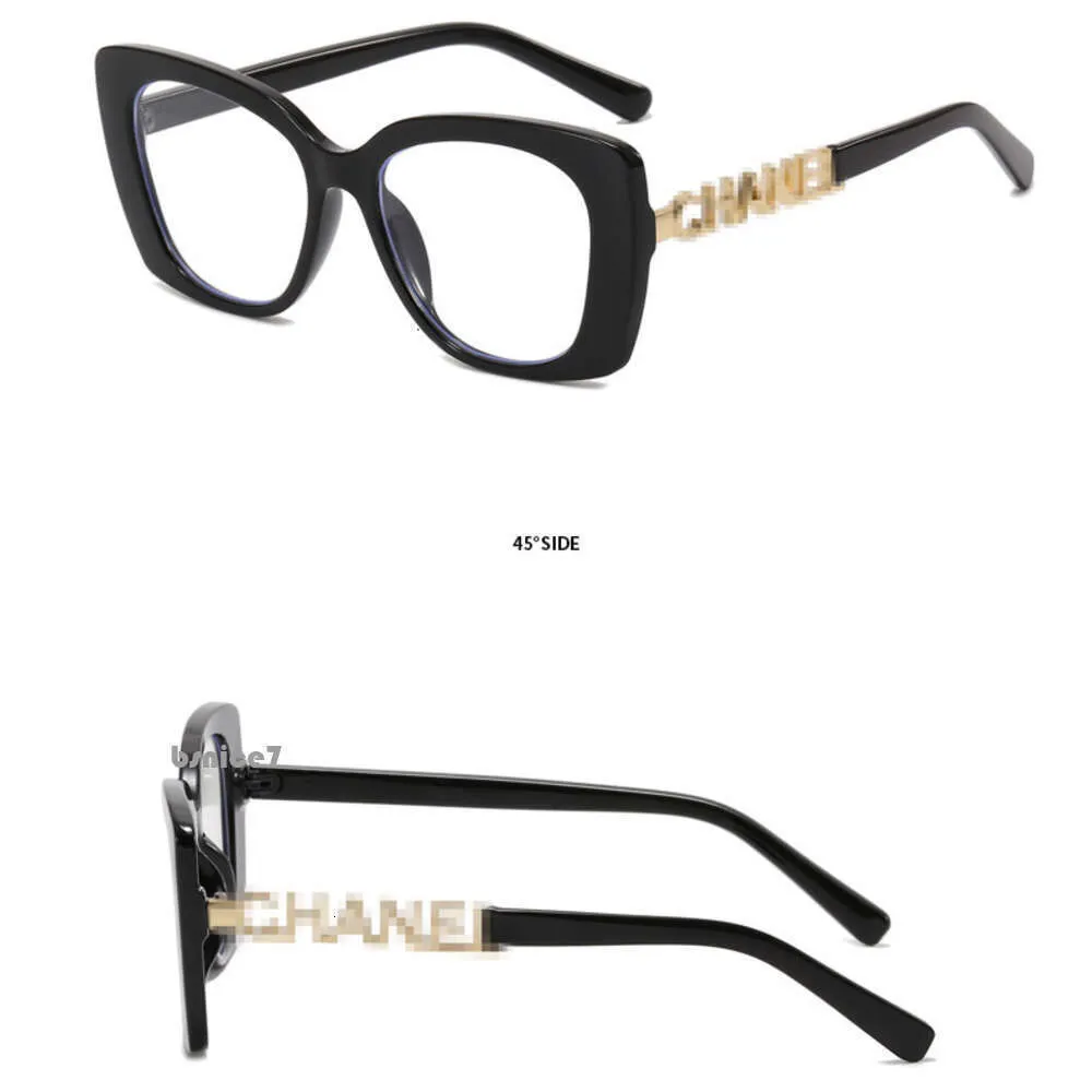 Chanells Glasses Novos óculos de sol, óculos de sol grossos pretos para mulheres avançadas de estilo de moda pessoal picante gato gato olho chanells Óculos de sol 6613