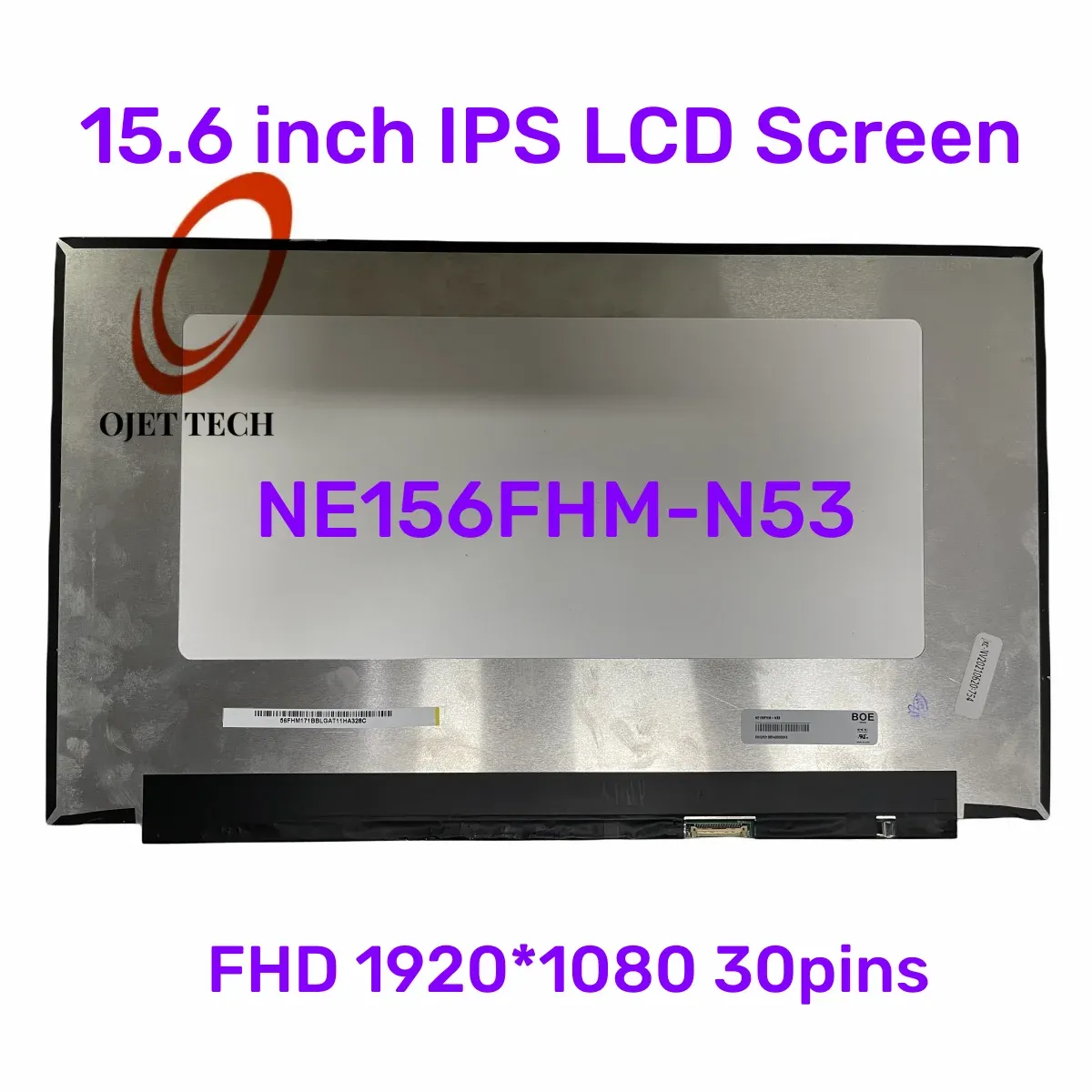 Screen 15.6 Inch For BOE NE156FHMN53 Fit NE156FHM N53 LCD Screen EDP 30PIN 60hz 100% DCIP3 FHD 1920*1080 Laptop Display Panel