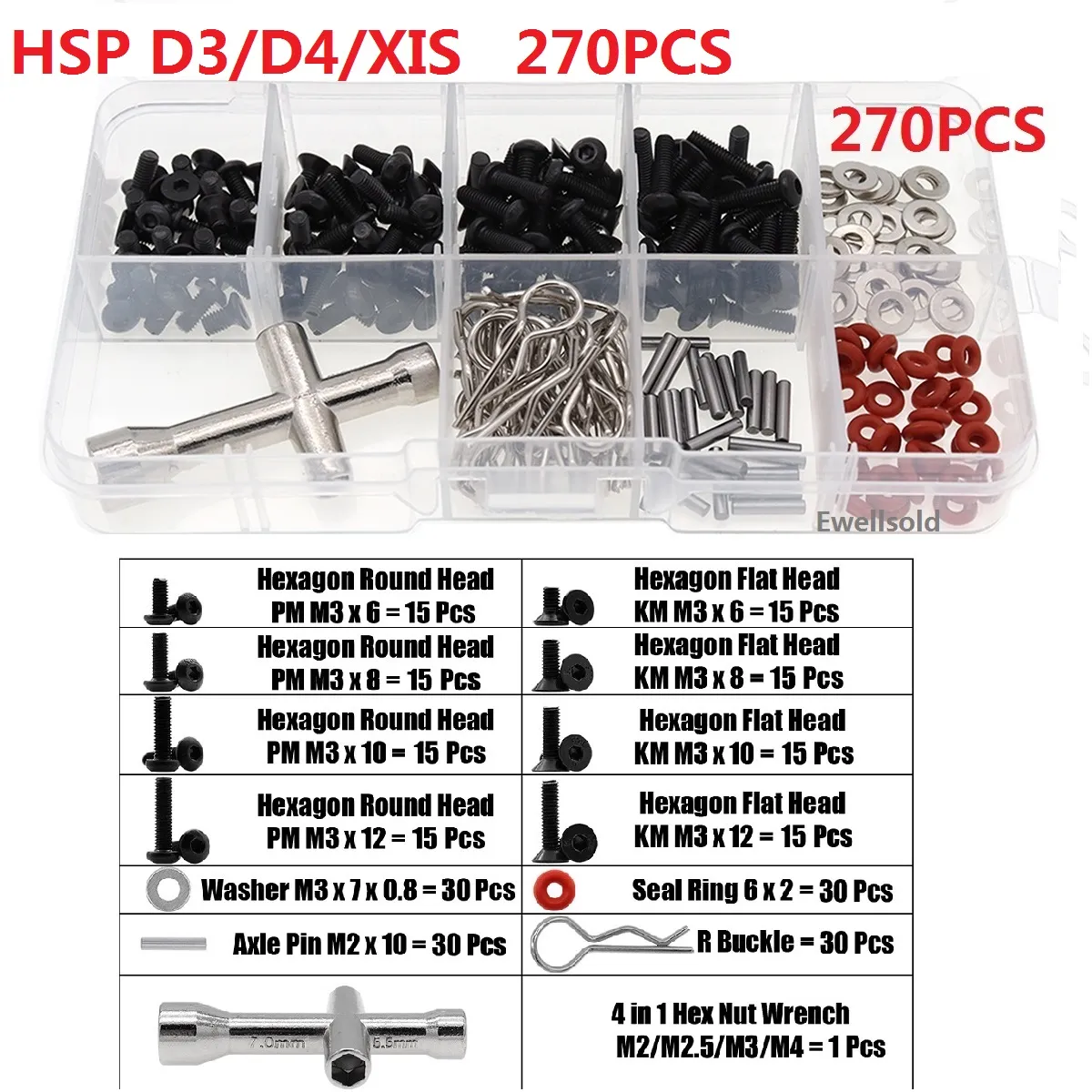 180pcs M3 Flat & Round Head Screws Set Accessories Box for RC Car 10.9 high-strengt screw Remote Control RC Part 180pcs M3 Flat & Round Head Screws Set Accessories Box for RC Car 10.9 high-strengt screw Remote Control RC Part
