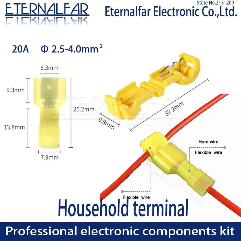 thumbnail image 2 of 100x Blue Electrical Cable Connectors – Quick Splice Lock Wire Terminals – Crimp Style 2 of 2