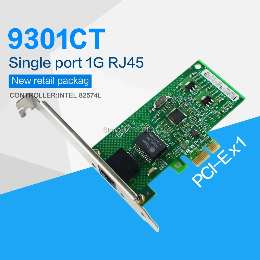 カードFanmi 9301ct PCIE X1 10/100/1000M RJ45ギガビットイーサネットカードサーバーアダプターNIC EXPI9301CTコントローラーIntel 82574