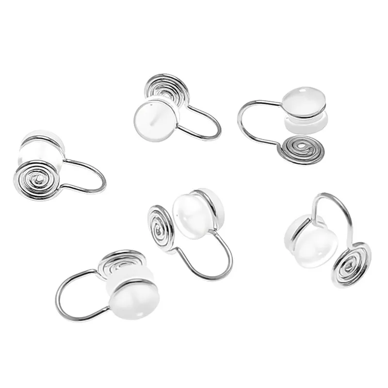 6pcs Clip Oreging Clip Stoppers con tappi auricolari in silicone rotondo berretto bloccato per le maniche per orecchini per gioielli fai da te.