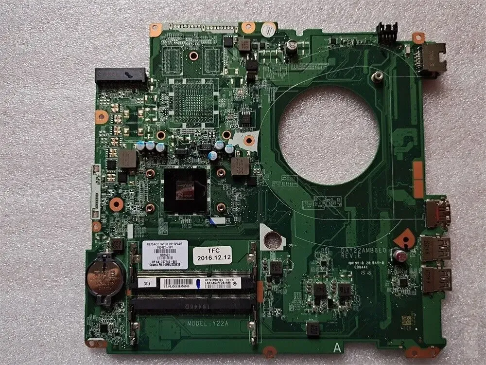 Moderkort av hög kvalitet 763422501 763422001 för HP Pavilion 17f Laptop Motherboard Day22AMB6E0 Rev: E A86410 100% testad