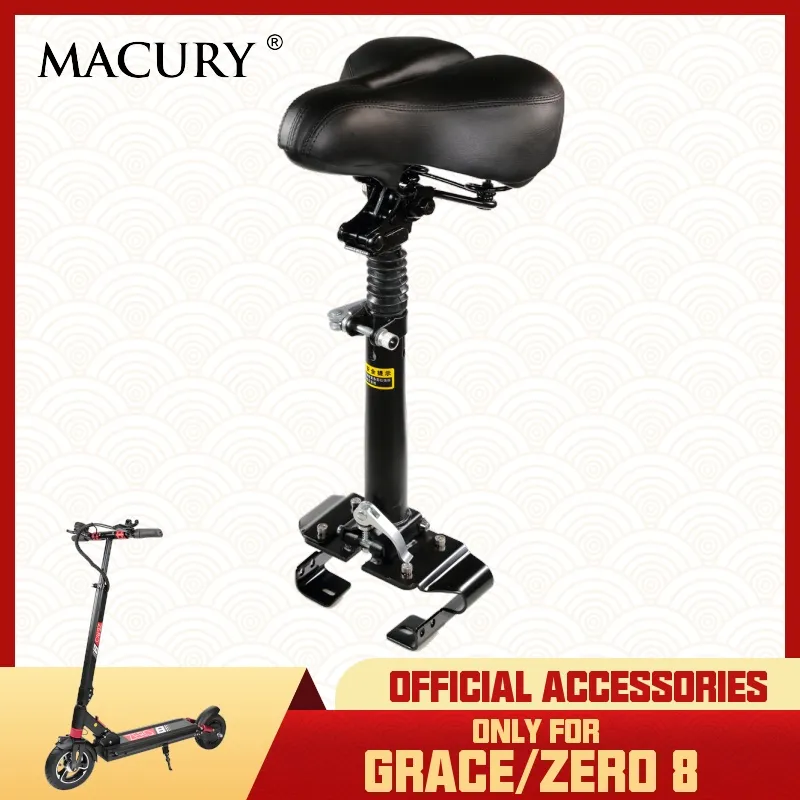 Saddle MacUry For Grace 8 Zero 8 Zero8 T8 Electric Scooter Zestaw siedziska Oficjalne akcesoria Składana wysokość regulowana krzesło