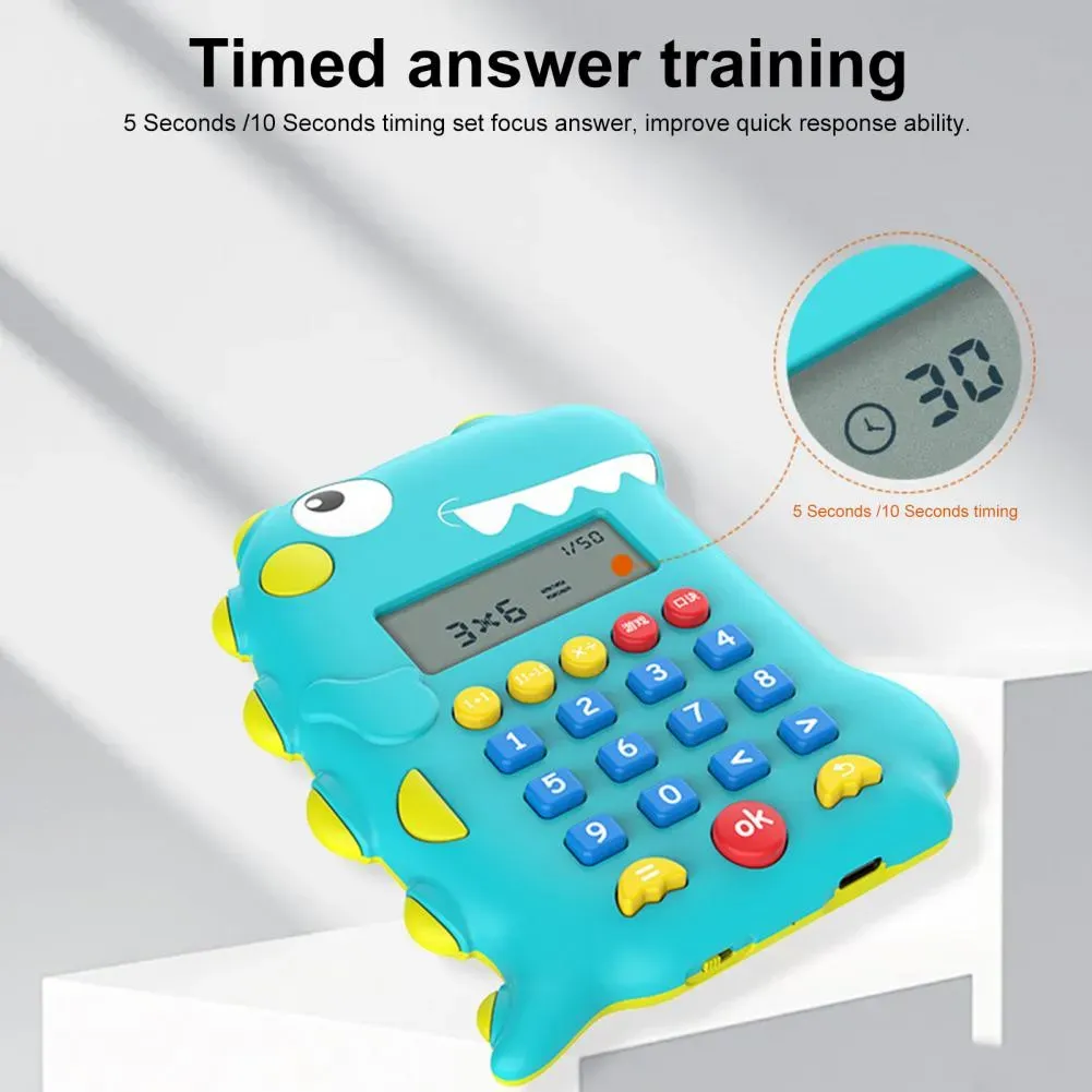 wholesale wholesale Rechargeable Dinosaur Shaped Lcd Calculator Educational Toy for Kids Ideal for Arithmetic Training in Primary School