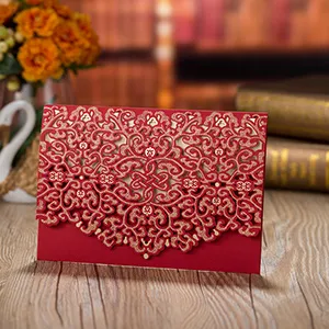 1pcs Sample High Quality Laser Cut Luxury Flora Wedding Invitations Card Elegant Lace Favor Wedding Party Supplies 185127mm