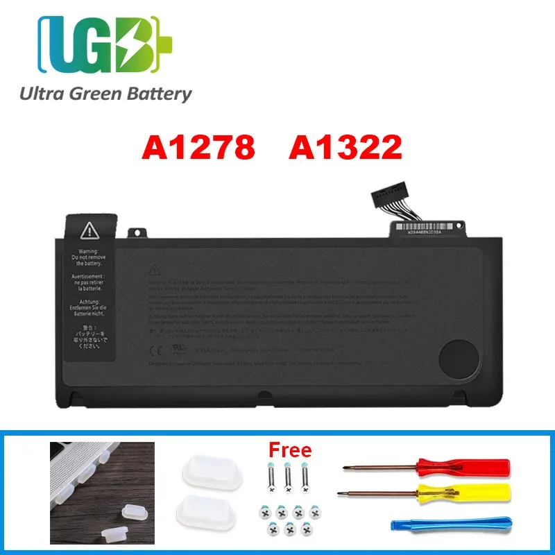 Batteries UGB New A1322 A1278 battery For Apple Macbook Pro 13 inch A1278 2009 2010 2011 2012 Year MB990 MB991 MC700 MC374 MD313