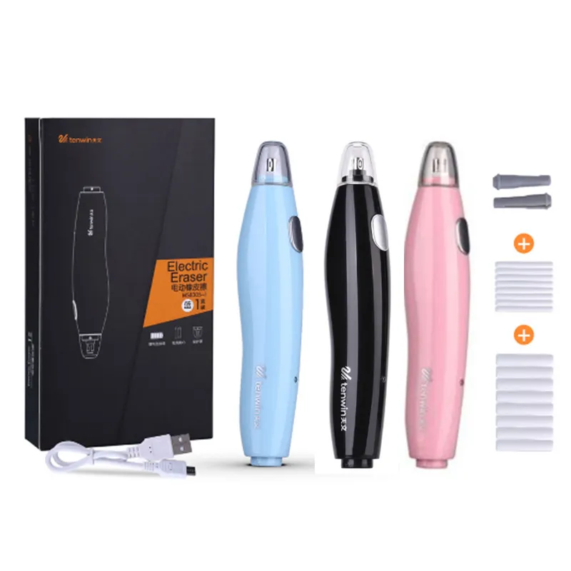 8 Pcs Ceative Etactable Pencil Eases With Bush, Coloed