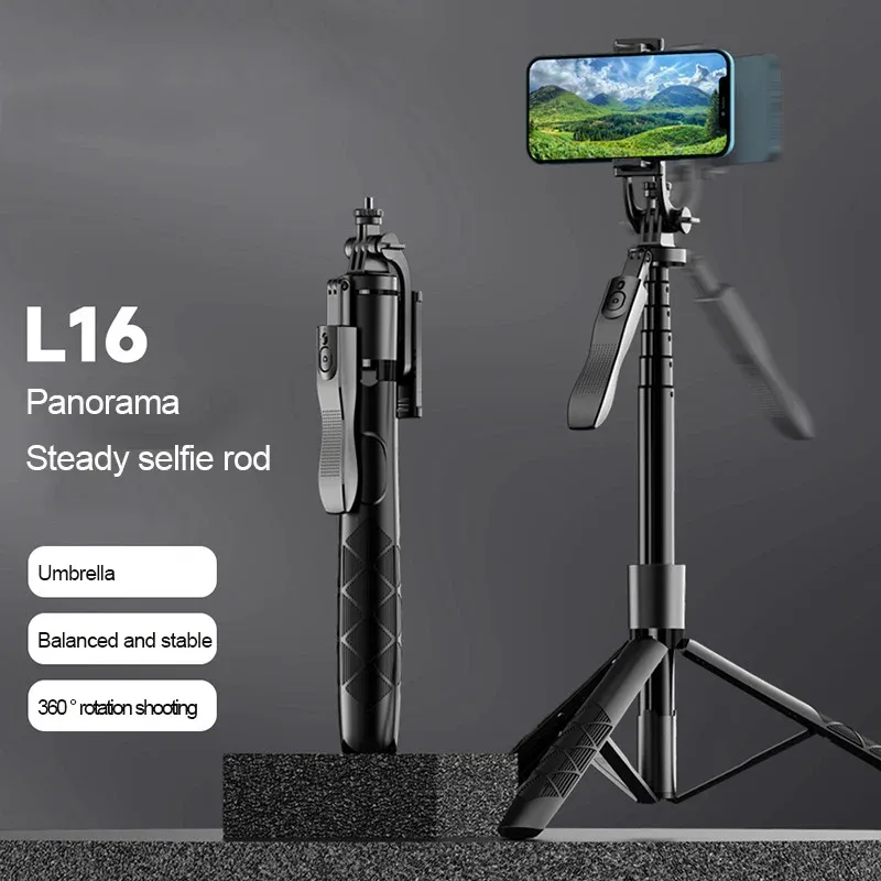 Sticks Portable Phone Mobile Bluetooth Selfie Pole Double remplissage Light Handheld Stabilising Telescopic Pole Live Streaming Bracket Trépied