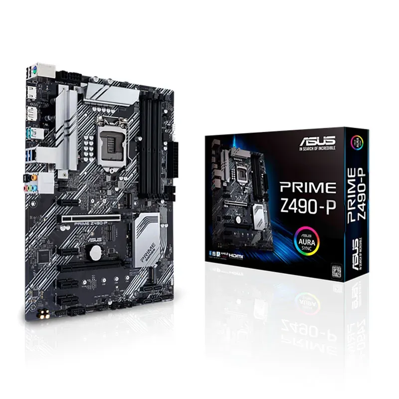 Motherboards New LGA 1200 Intel Z490 Motherboard Asus PRIME Z490P Motherboard 128GB DDR4 PCIE 3.0 M.2 USB3.2 ATX For tenth gen cpus