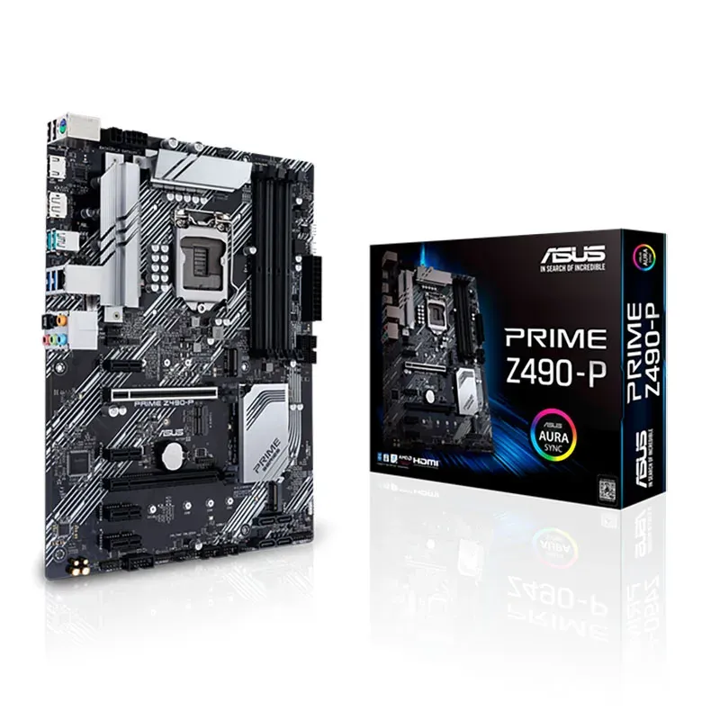 Moderbrädor Ny LGA 1200 Intel Z490 Moderkort ASUS Prime Z490p Moderkort 128 GB DDR4 PCIe 3.0 M.2 USB3.2 ATX för tionde Gen CPUS