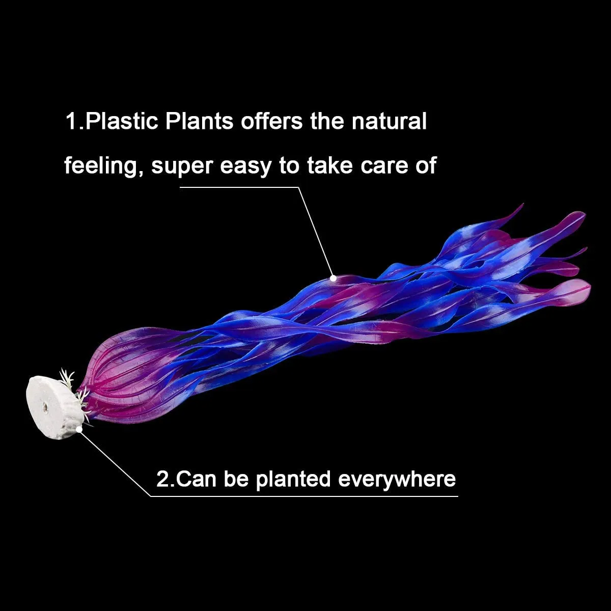 Plantes d'eau d'algues artificielles pour aquarium en plastique en plastique Plant plante d'eau Ornement de l'herbe de vue de l'herbe Accessoires