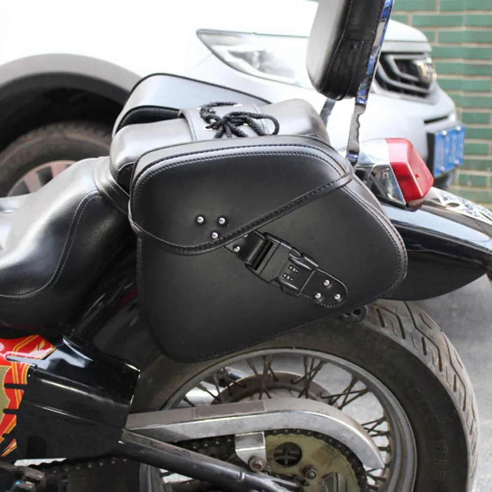 Waterproof Retro Motorcycle Saddlebags for Travel Side Luggage Storage Pouch