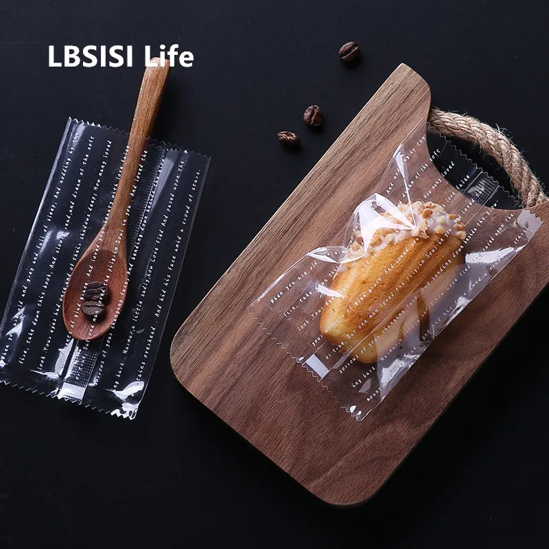 Lbsisi Life 100pc Letters Nougat Biscuit Baking Machine verzegelde verpakkingszakken Chocolade Cake Decorating Supplies Event Party