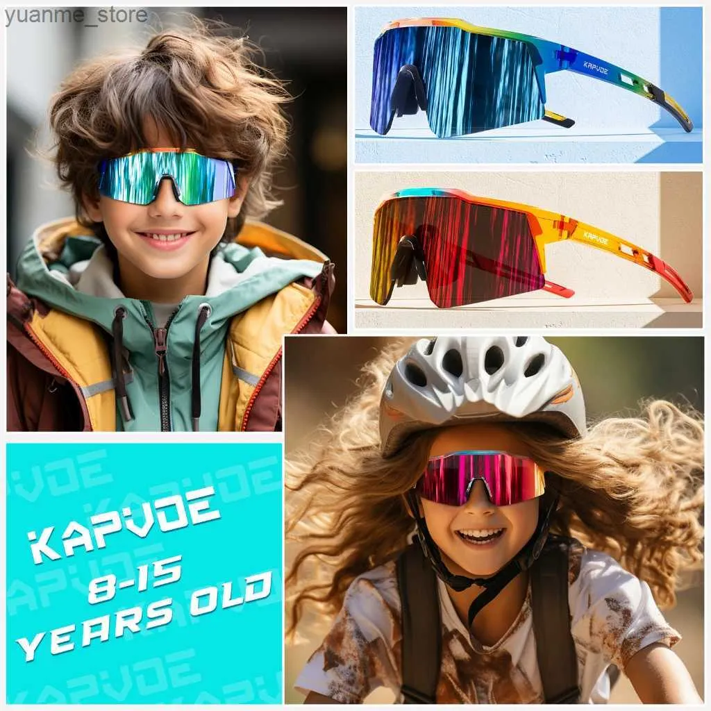 Eyewear extérieure kapvoe enfant photochromique sports de soleil lunettes à vélo enfants uv400 garçons de vélo de vélo pour filles protection du vélo extérieur y240410