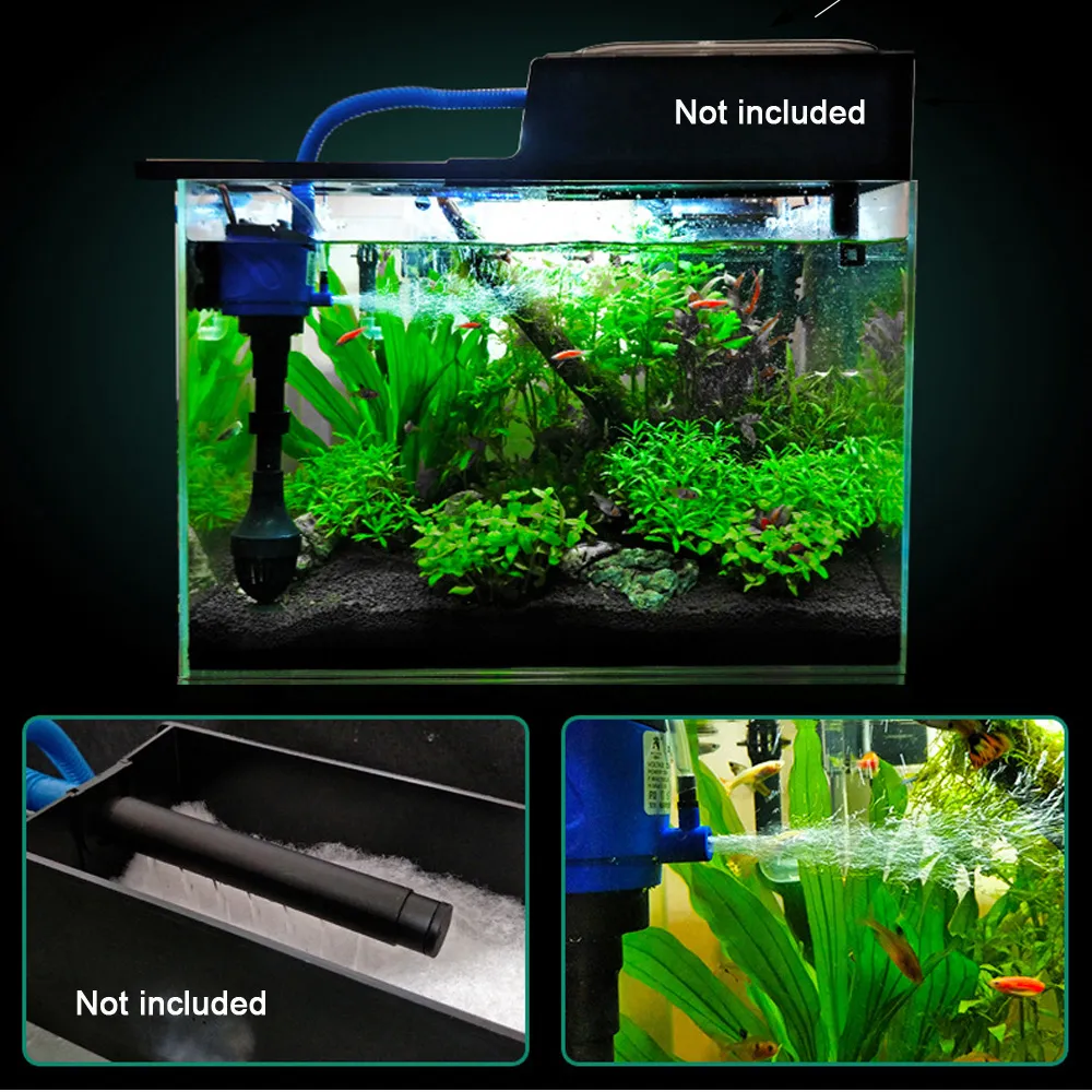 8W/12W/20W/30W/45W Multifunzionale 3 in 1 pompa ad aria da acquario Acqua Interna Acqua che circola la pompa di ossigeno per serbatoio dei pesci