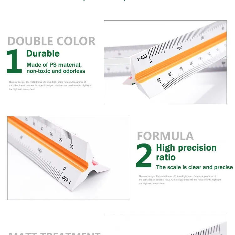 30cm Triangular Scale Ruler Techdraw 30cm Triangular Scale Ruler - Precision Alloy/Plastic Architect ...