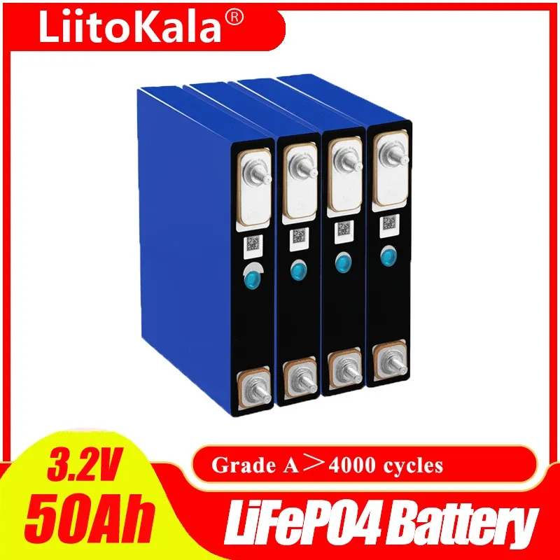 Liitokala 3.2V 50Ah Lifepo4 Cellules de lithium batteries pour piles électriques PACK SYSTÈME D'ÉNERGIE SOLAR EU US FRAIR