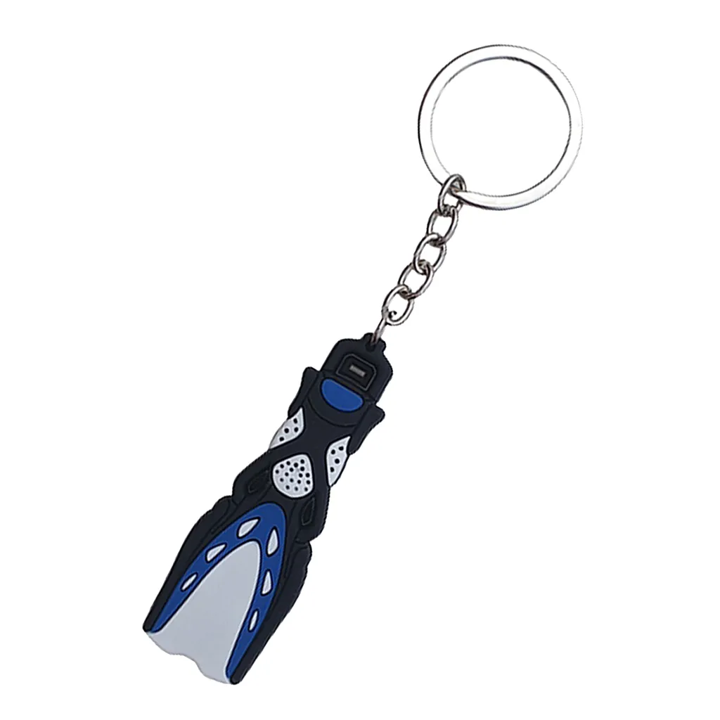 Scuba Flipper Key Chain Dive Fins Keychain Key Ring Holder Scuba Dive Flipper Keychain Keyring for Boat Tote Bag 