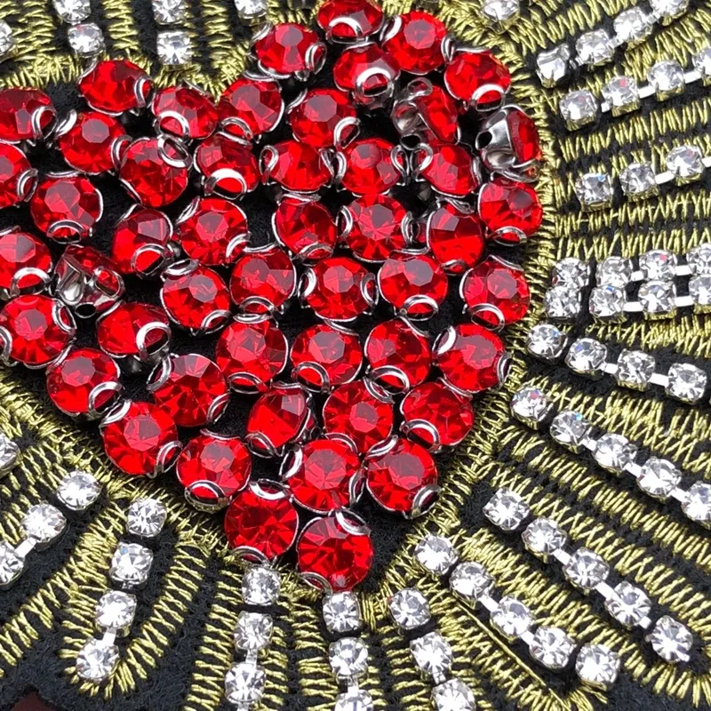 Manuelles Nagel Bead Patch Crucify Drill Color Heart Patch Kleidung DIY Accessoires Dekorative Kreuz Patch Abziehbilder