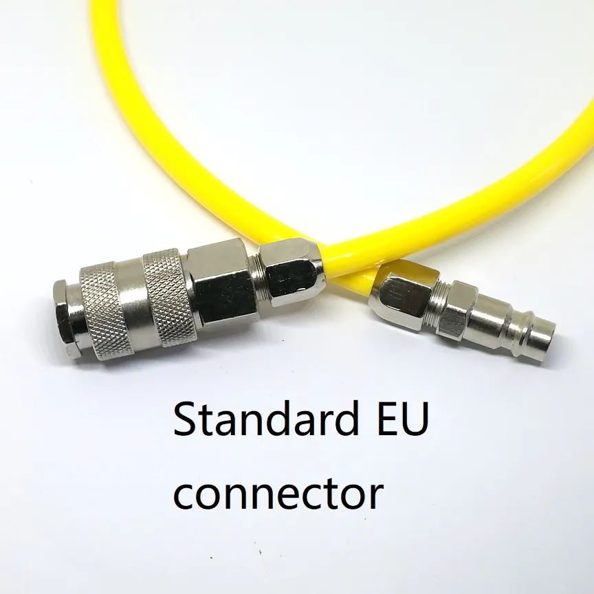 5 10 15 20METER/LOT PU TRACHEA 8x5mm Polyuretan Air Compressor Slangrör Flexibelt luftrör 8*5 mm med EU/JP -anslutningsfog