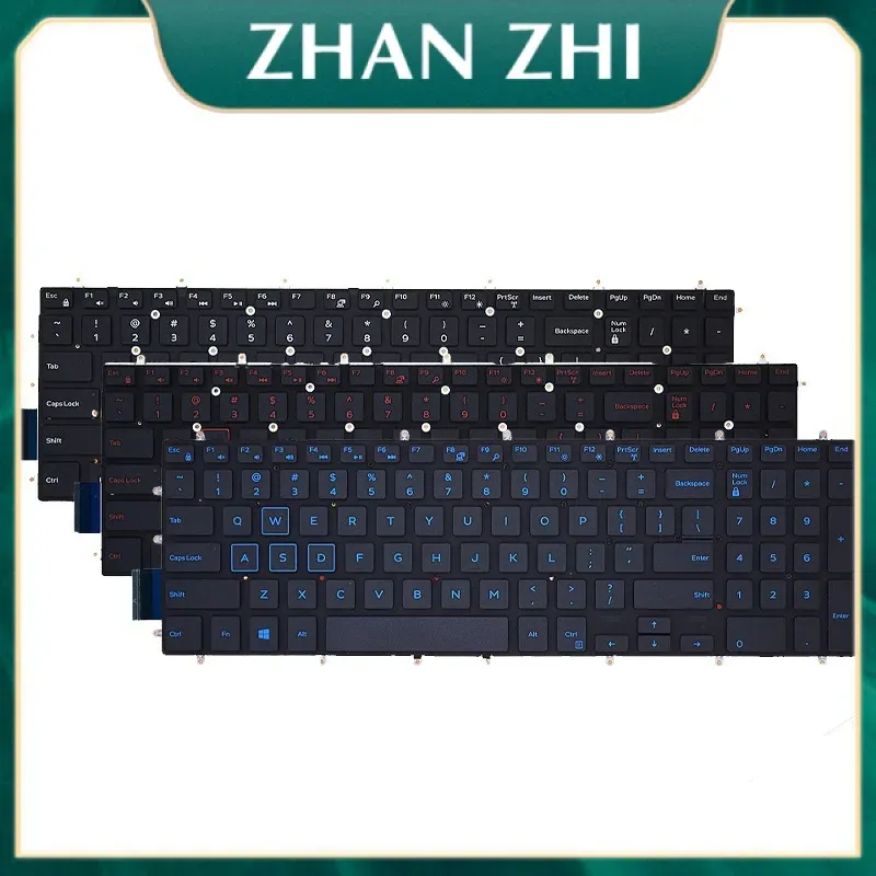 Teclados Novo teclado de laptop compatível com Dell G3 G5 G7 7588 7590 3590 3500 3579 3581 5587 5500 3779