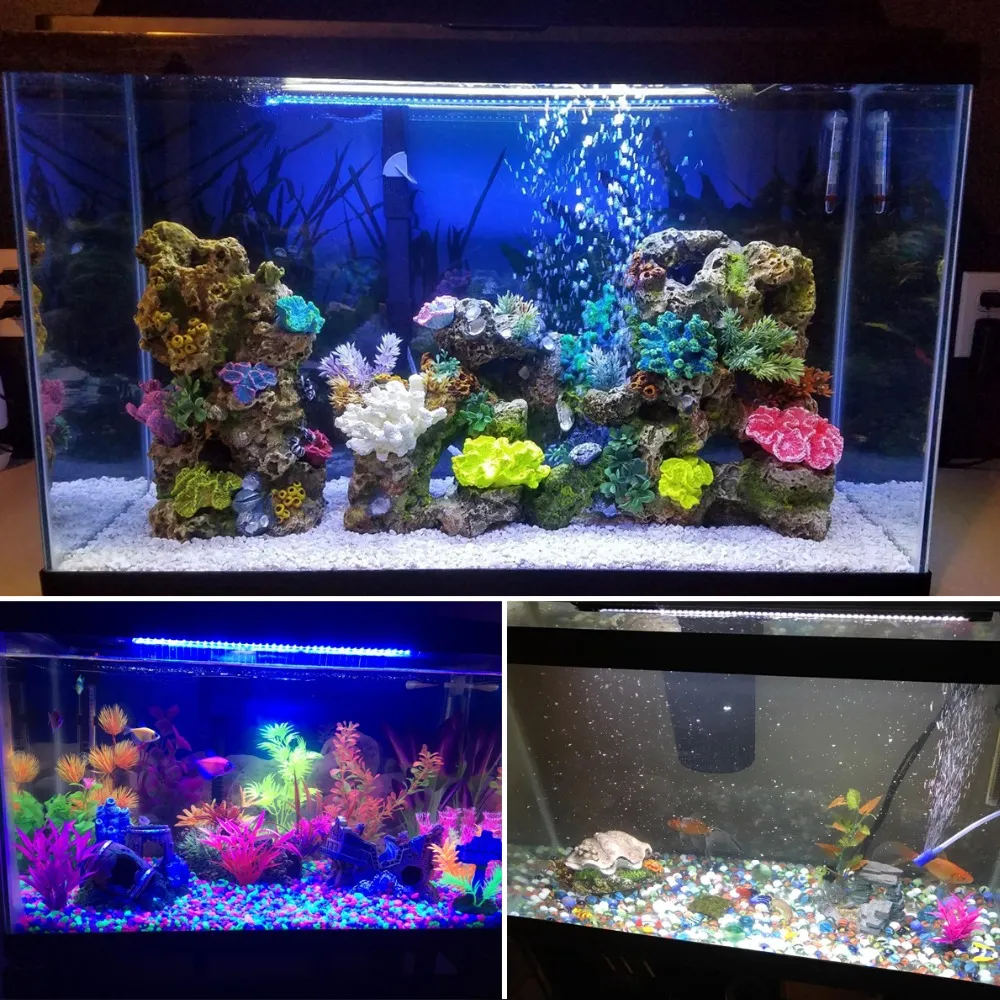 RGB LED Aquarium Light Bar IP68 Waterproof Submersible Fish Tank Light ...