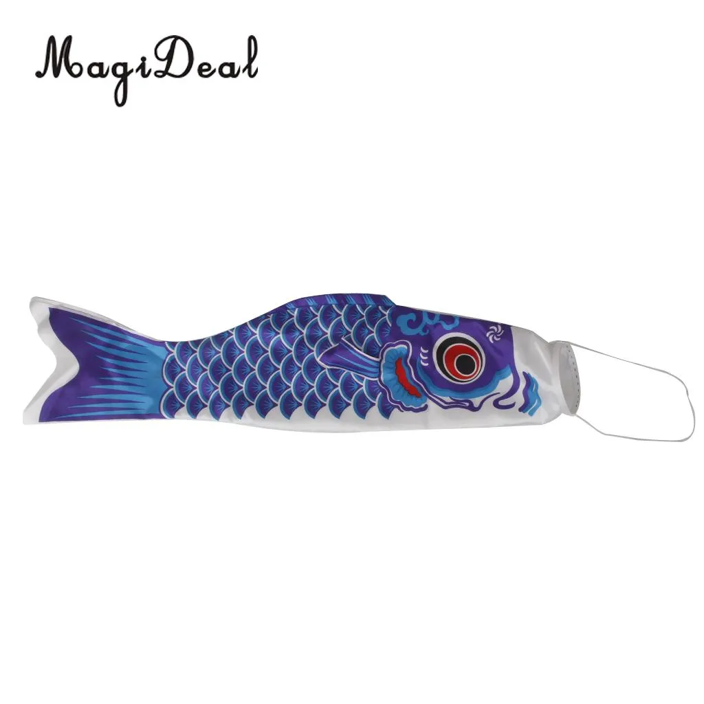 MagiDeal 40cm/55cm/70cm/100cm/150cm Japanese Windsock Carp Flag Koi Nobori Sailfish Fish Wind Streamer Home Party Decorations