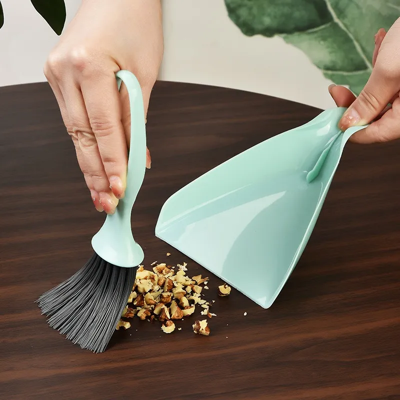 Mini Floor Dust Hand Broom en Dustpan Set voor Home Desktop Keyboard Haarborstel Huishoudelijke gadgets Reinigingsgereedschap en accessoires