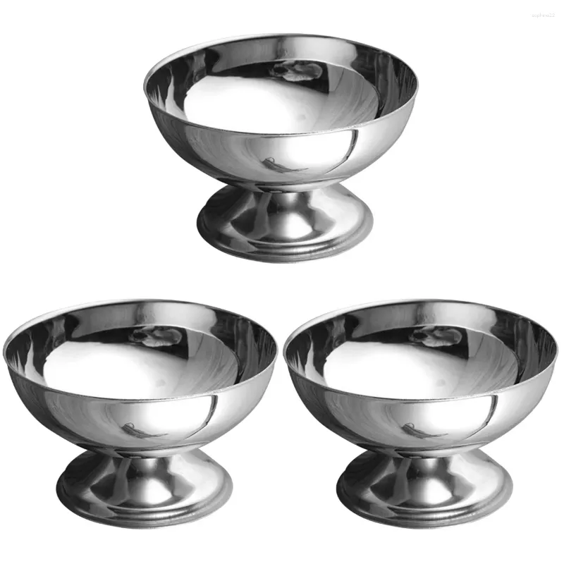 Set di stoviglie set in acciaio inossidabile tazza da dessert da cucina rifornimento di utensili per la frutta ciotola di vetro tazze d'acqua in vetro