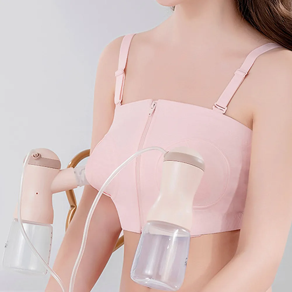 Handfria Breastsucking BH för gravida kvinnor som ammar underkläder BH Singel Bilateral elektrisk bröstpump