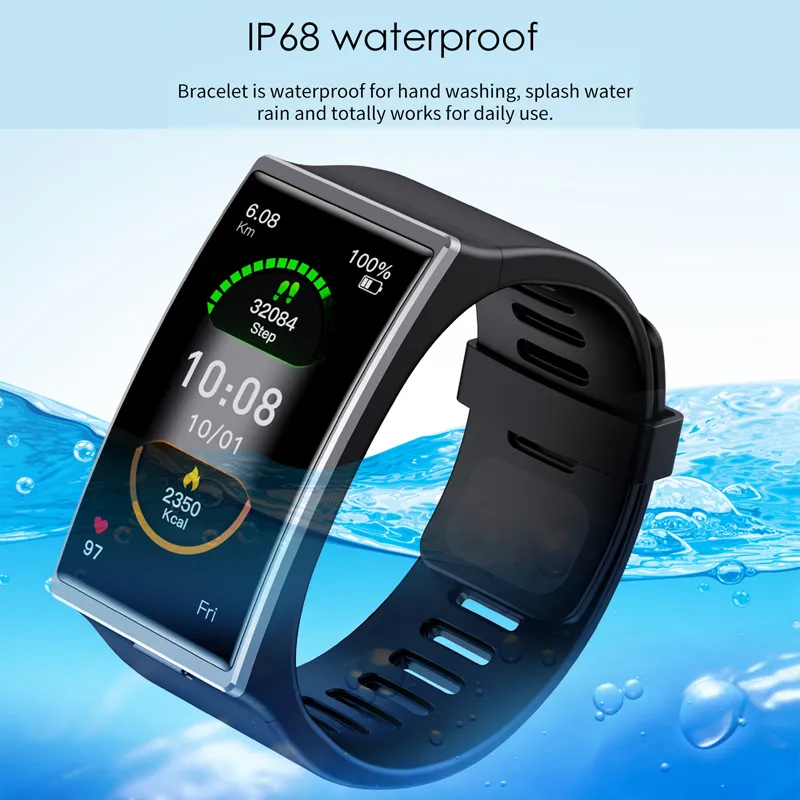 Blood Pressure Monitor Smart Watch HD Curved Screen Health