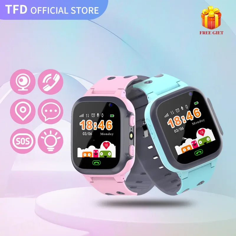 Guarda Smart Watch per bambini SOS Smartwatch per Kids Telefono Sim Card Regalo per bambini impermeabili per ragazzi e ragazze iOS Android