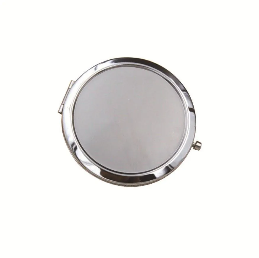 DHL Nouveau miroir compact mince compact mince miroir en métal rond Diy Miroir Costmetic Gift2128563