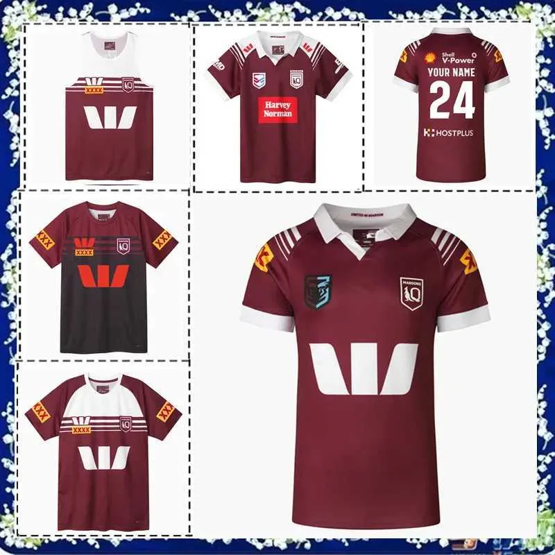 2024 Qld marrons heren jersey Harvey Norman Queensland marrons rugby training singlet korte aangepaste naam en nummer maat s-5xl