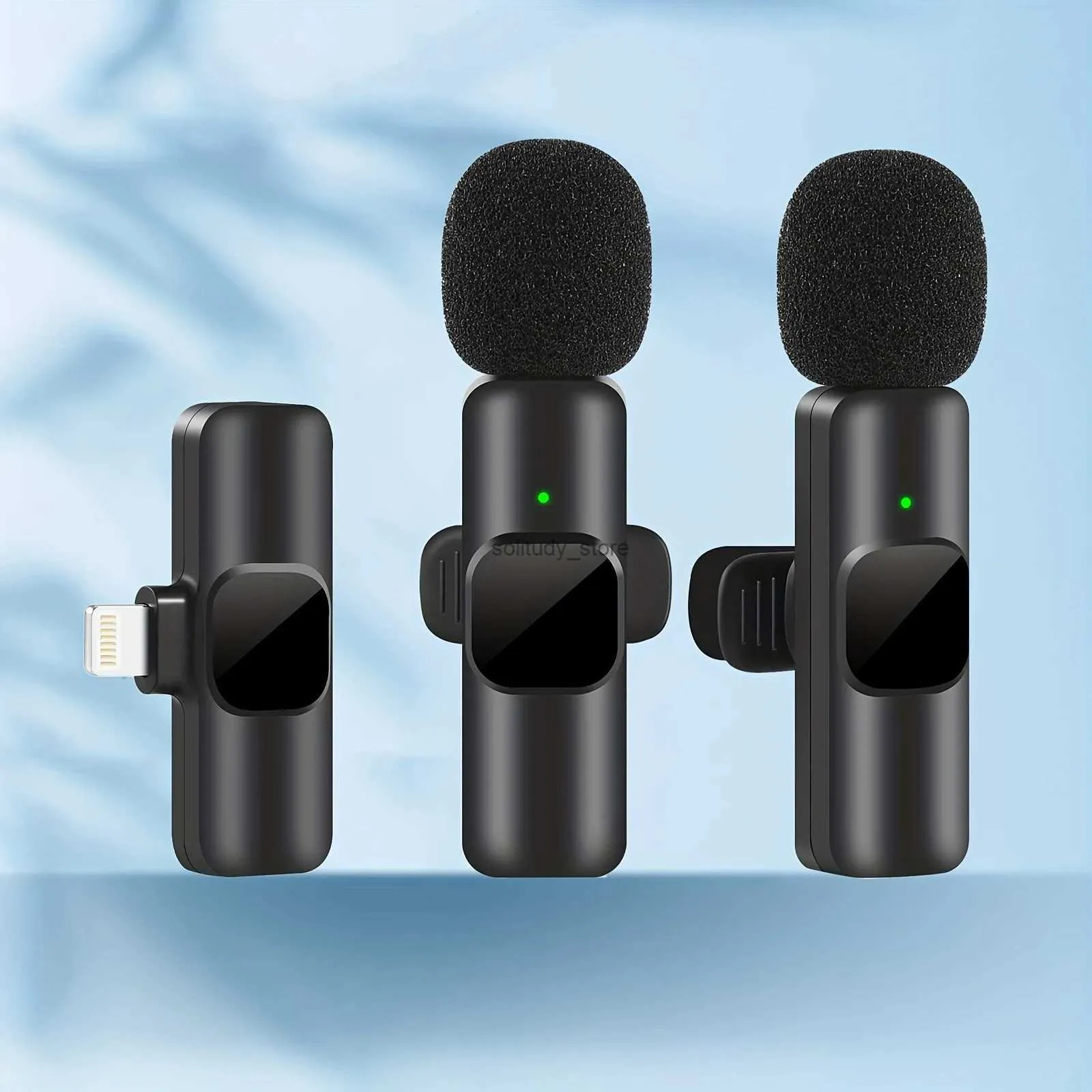 Microfoni K9 Mini Lavalier microfono portatile audio e video di registrazione video Wireless Adatto per iPhone Typec iPad Gaming Phoneq1