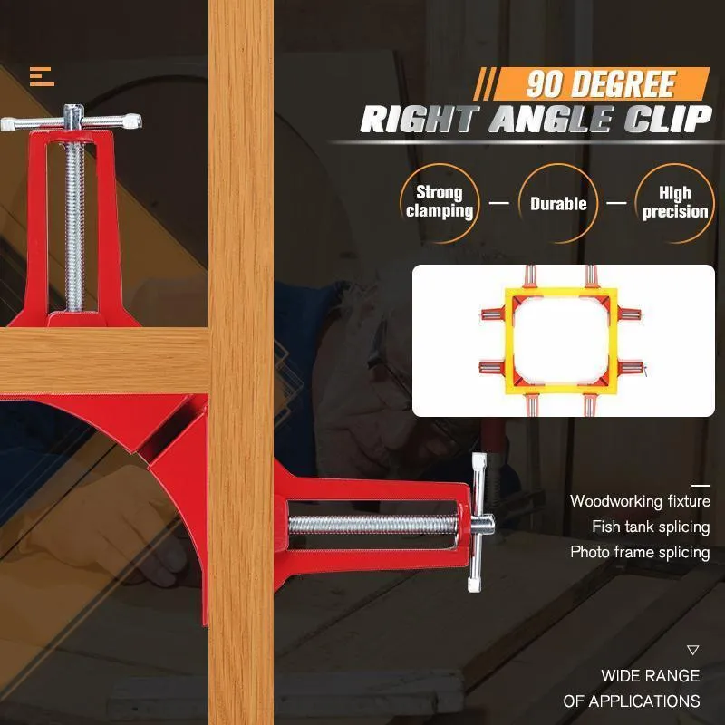 1/2 stks 90 graden Rechte hoek Clip Afbeelding frame Hoekklem MITER KLAPS Hoekhouder Aluminium Fixing Clip houtbewerkingstools