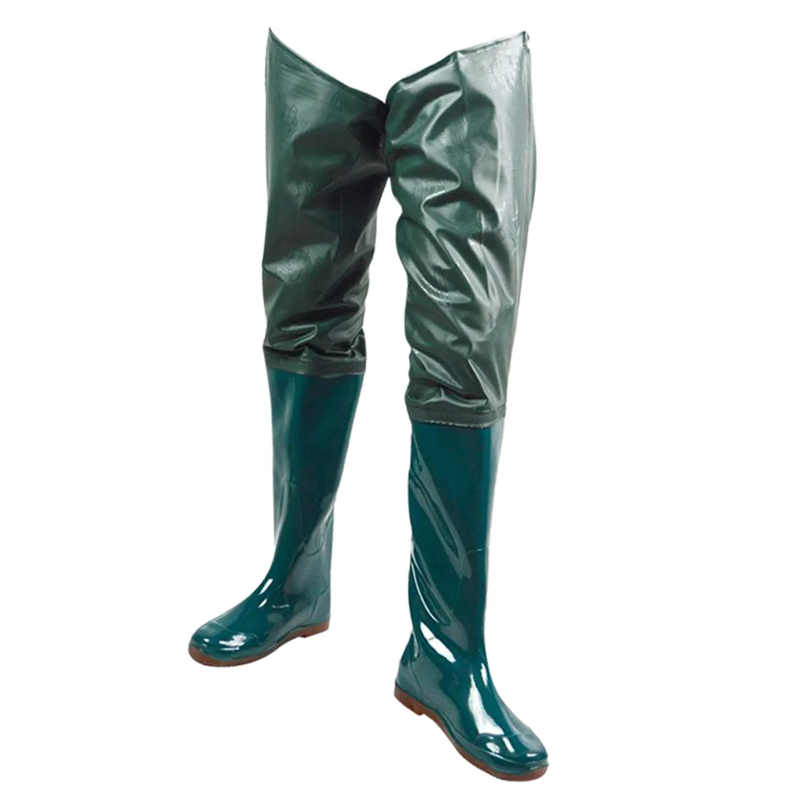 Extended tube wading trousers rice-planting boots anti-slip fishing boots trousers knee-high half-length trousers