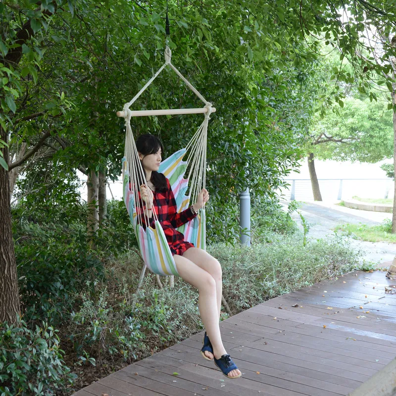 Schwungstuhl im Freien Garten Terrasse Hängende Seil Swing Stuhl Sitz Hängematte