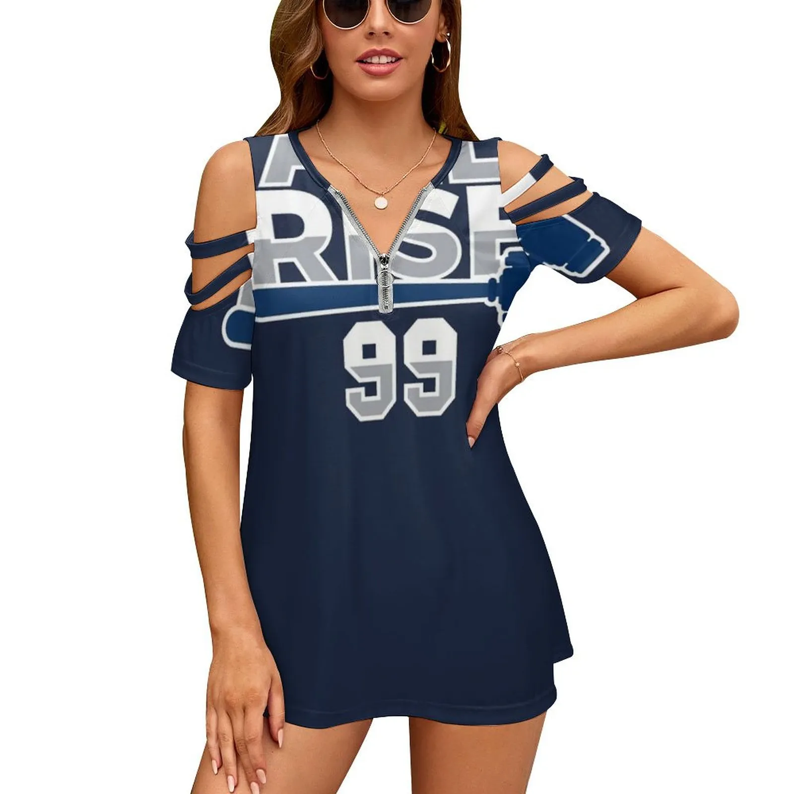 Save Big on Bulk Ny Yankees T Shirt All Rise 99 All Rise For The Judge Ny  Yankee Baseball Women Zipper Sexy Printed Vintage T Shirts Tops Full Print  T