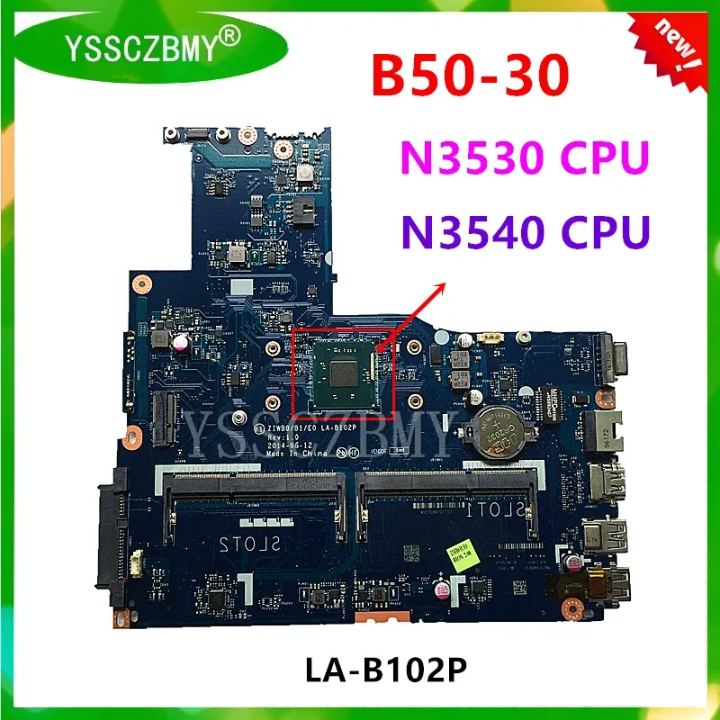 Motherboard NEW ZIWB0/B1/E0 REV:1.0 LAB102P MainBoard For Lenovo B5030 Laptop Motherboard with N3530 N3540 CPU