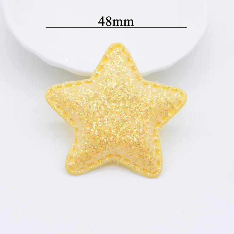 12 pcs Glitzer Stoff gepolstert Sternapparat für DIY Kopfbedecke Haarklammern Dekor Baby Hüte Stirnbänder Ornamente Accessoies Patches