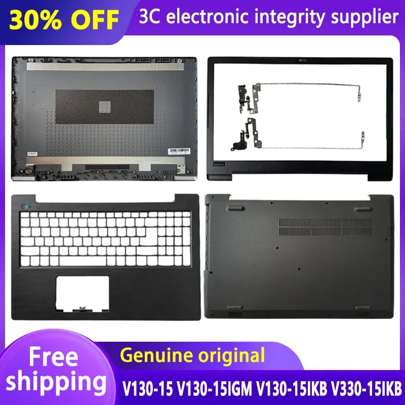 Fall Nytt för Lenovo V13015 V13015IGM V13015IKB V33015IKB Laptop LCD Back Cover/Front Bezel/Palmrest/Bottom Case/Hinges Top Upper Upper