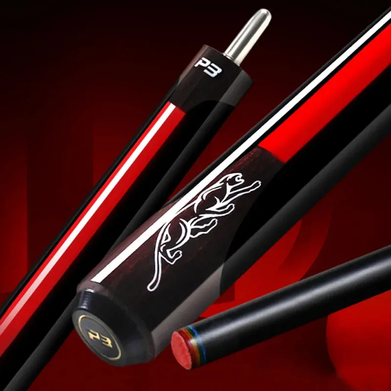 P3 Model Basen Cue Stick Black Tech Maple Saft Billiard Cues Black Saft 13/11.5/10 mm Rozmiar końcówki 240328