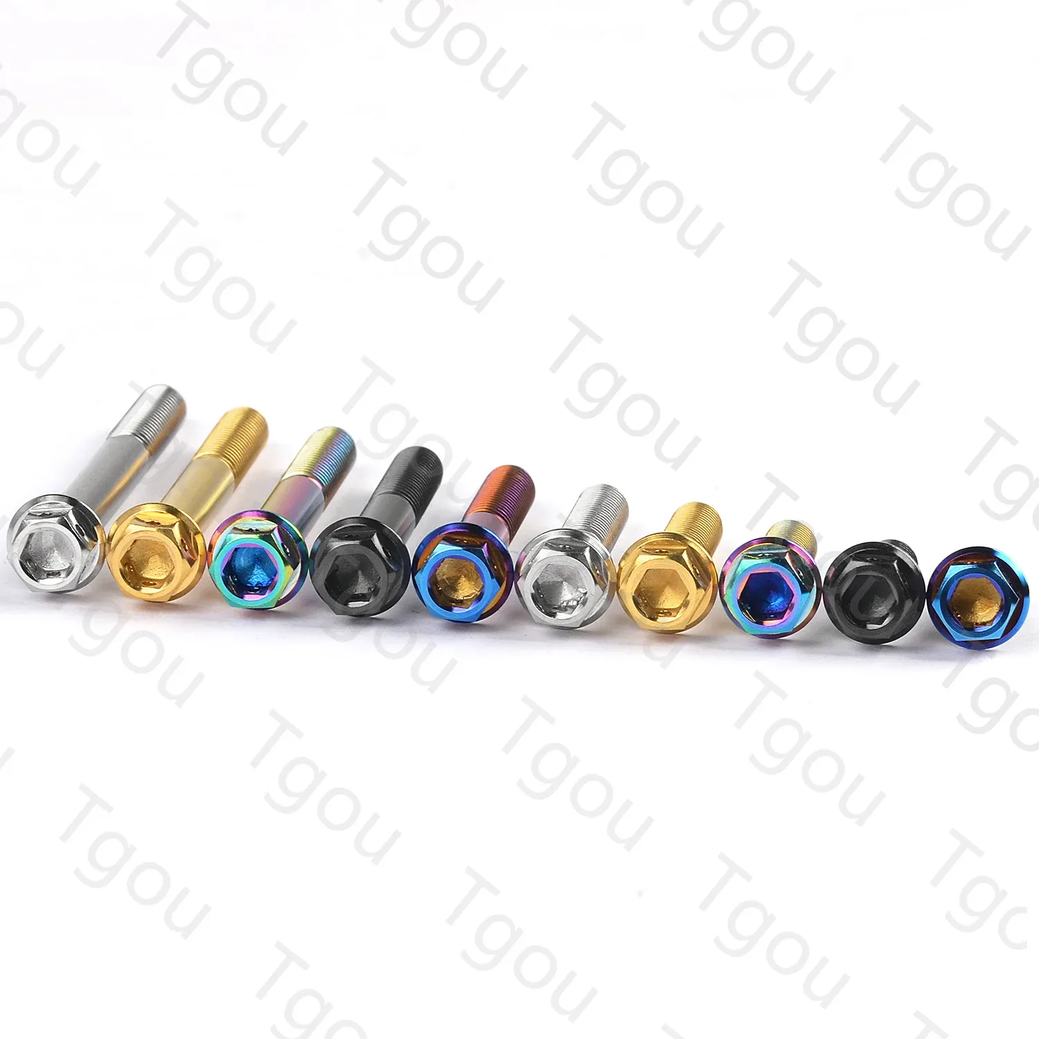 TGOU Titanium Bolt M6X10 / 15/20/25/30/35/40/45/50/55/60 mm Bide de tête de la touche Allen pour Retrofit Motorcycle