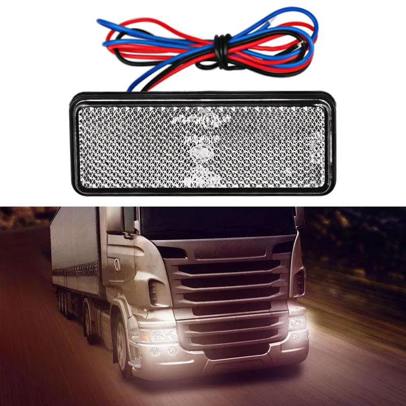 Rectangle Signal Light Urbanroad Motorcycle Reflector Tail Brake Rectangle Turn Signal Light ...