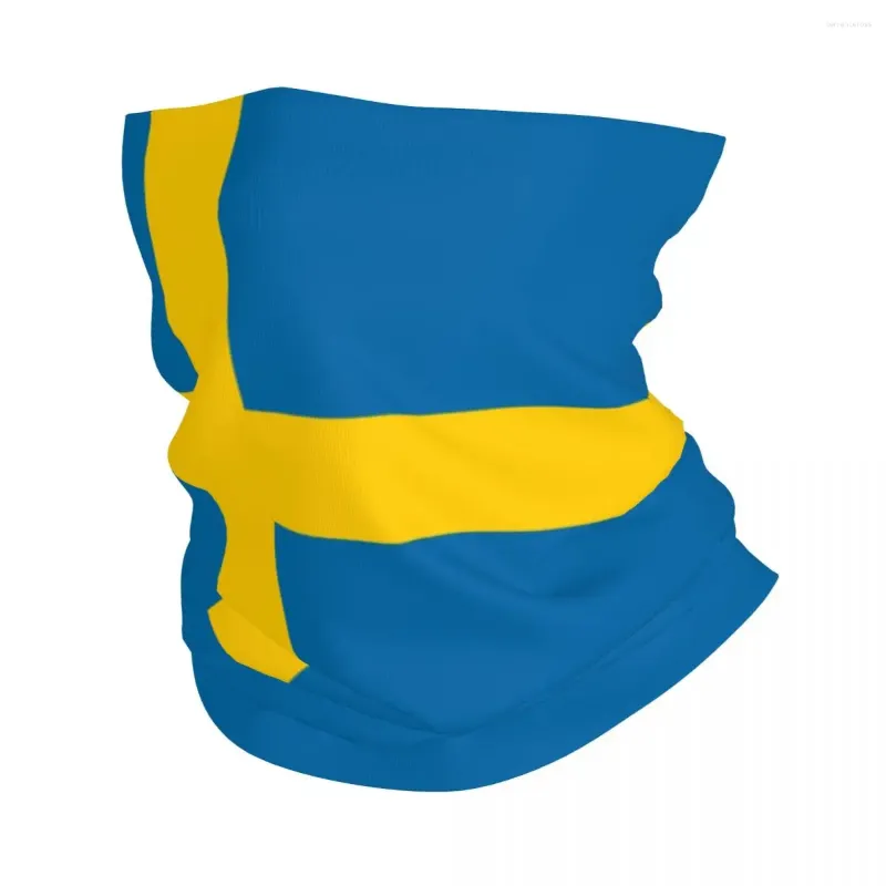 Halsdukar svenska flagg bandana nacke gaiter tryckt land balaclavas wrap halsduk multifunktionell pannbandssporter för kvinnor vuxen tvättbar