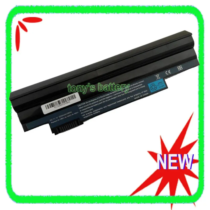 Bateria de Baterias 6 células Bateria de Laptop para Acer Aspire One E100 P0VE6 Pove6 Pav70 Nav70 Ze6 Ze7 Happy Series