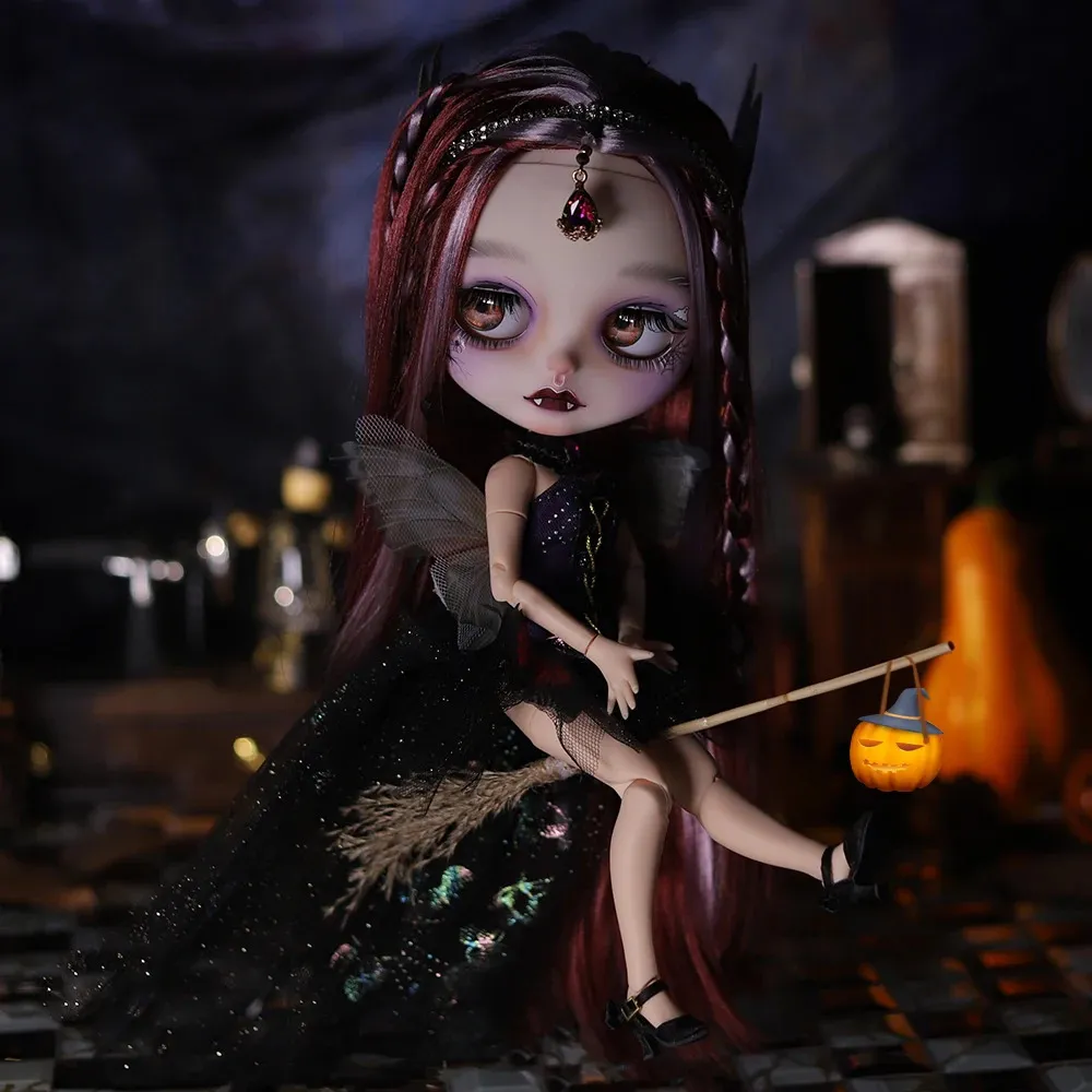 얼음 DBS Blyth Doll Halloween 테마 의상 16 BJD 호박 휴일 다양한 의상 장난감 애니메이션 소녀 의상 SD 240409